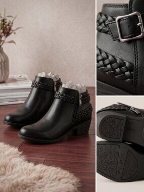 LifeStride Women's Black Adriana Ankle Booties Size 6M New Display Model